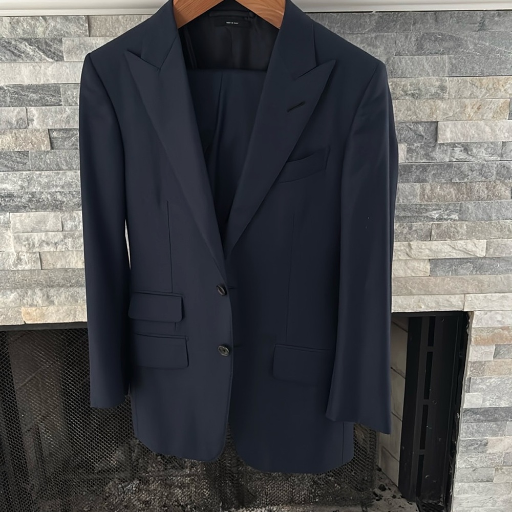 Tom Ford Navy Blue Suit 34R (44R EU)